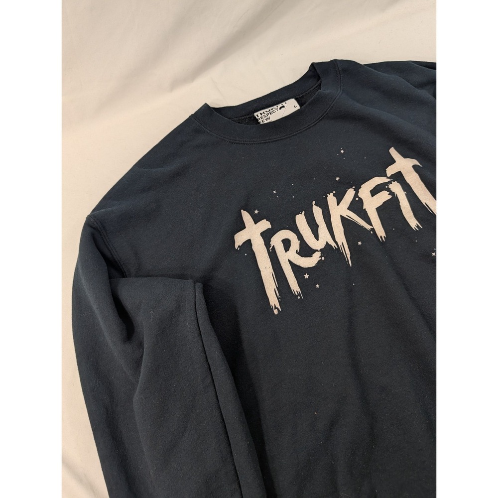Trukfit Respect Few Crewneck Sweatshirt Mens Large Black Lil Wayne 2012 YMCMB